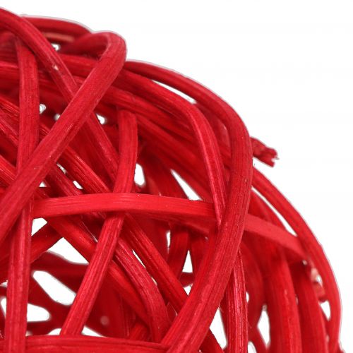 Floristik24 Rotan bal rood Ø7.5cm 15st