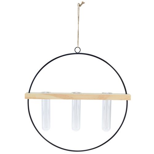Floristik24 Reageerbuis siervaas sierring metaal zwart 29×4×29cm
