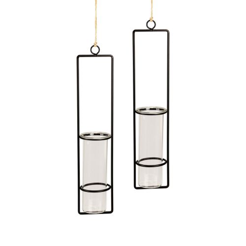 Floristik24 Reageerbuisdecoratie voor het ophangen van minivazen glas Ø6cm 32cm 2st