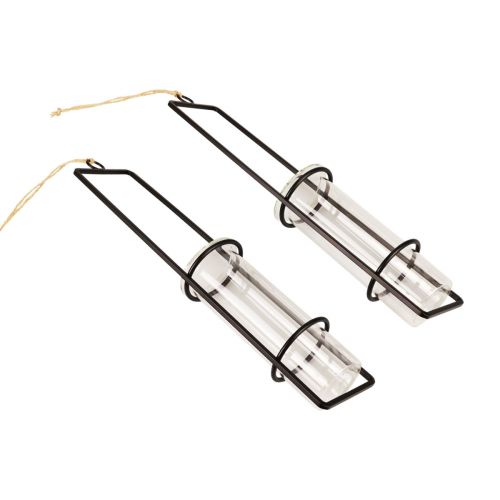 Artikel Reageerbuisdecoratie voor het ophangen van minivazen glas Ø6cm 32cm 2st
