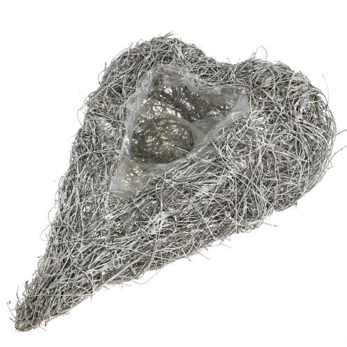 Wijnstokhart voor opplant wit gewassen 35cm x 23cm 1st | Floristik24.nl