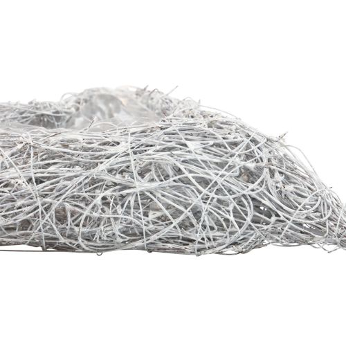 Floristik24 Wijnstok hartplant hartplant schaal wit naturel 16×19cm×5,5cm