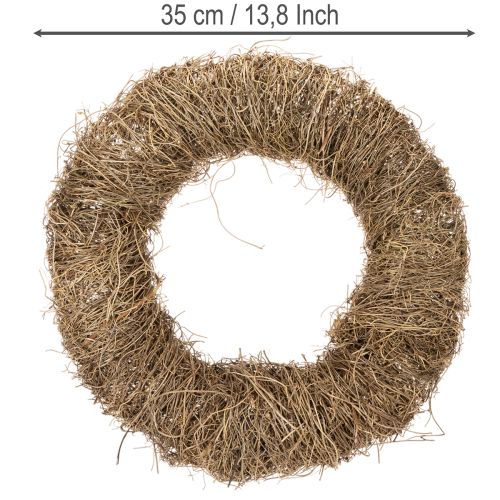 Krans van natuurlijk materiaal, decoratieve krans van natuurlijk materiaal voor doe-het-zelfprojecten, 35 cm | Floristik24.nl