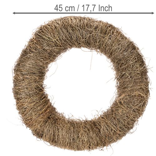 Krans van wijnranken, onbehandeld, rond, natuurlijke krans om mee te knutselen, 45 cm | Floristik24.nl
