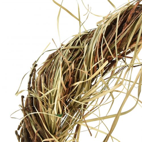 Artikel Wijnrankenkrans natuurlijke krans met hooi bruin groen Ø25cm 3 st