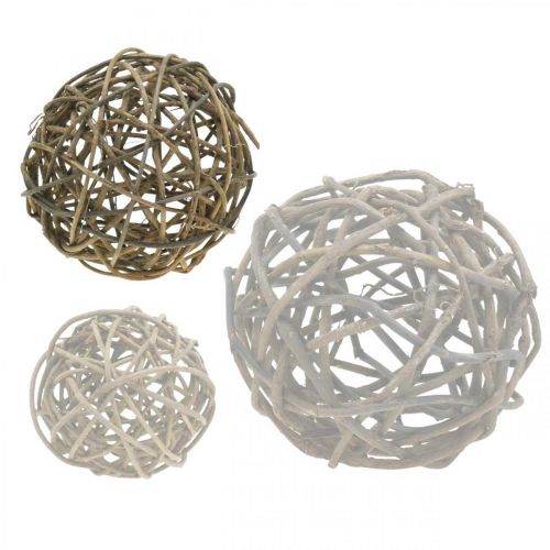 Floristik24 Decoratiebal wijnstok naturel donker Ø20cm