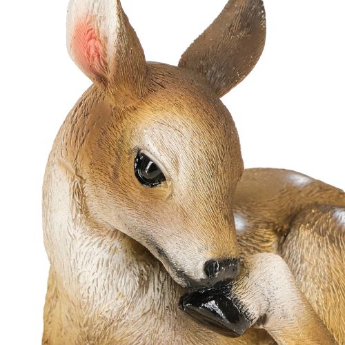 Artikel Hertendecoratie hertenfiguur liggend tafeldecoratie 13×6,5×12cm 3 stuks