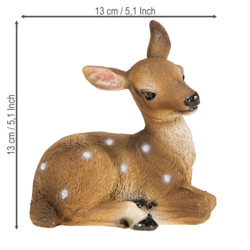Artikel Hertendecoratie hertenfiguur liggend tafeldecoratie 13×6,5×12cm 3 stuks