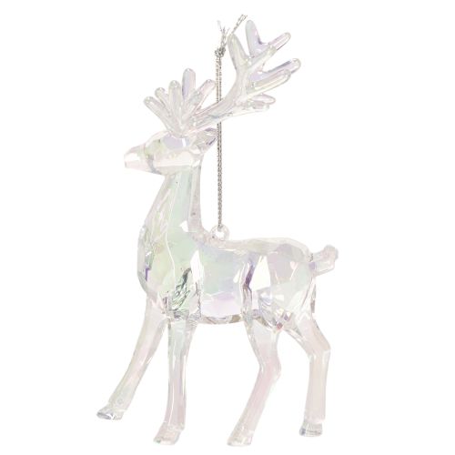 Acryl rendierversieringen voor de kerstboom, 14 cm, 4 stuks | Floristik24.nl