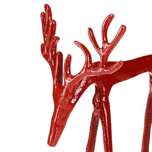 Artikel Rendier decoratie metalen figuur kerstdecoratie rood 16×13×19cm