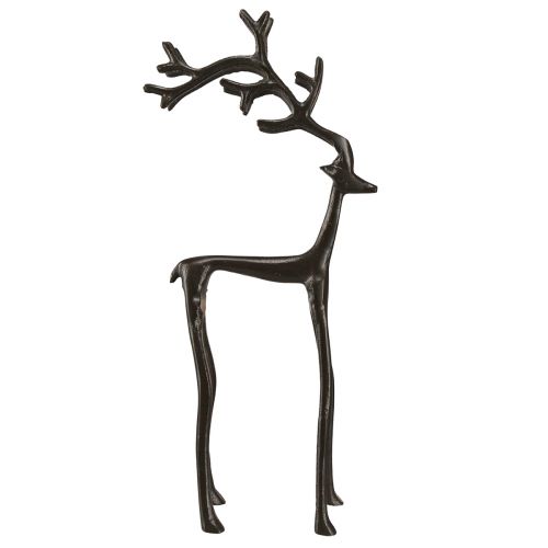 Floristik24 Rendierdecoratie metaal Kerst in bruin 17x8x38,5cm
