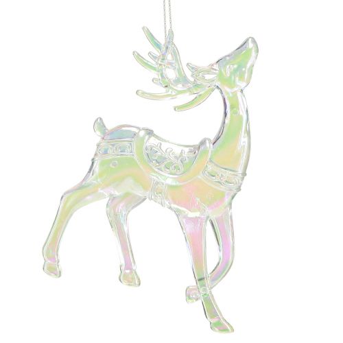 Floristik24 Rendierdecoratie Kerstversiering iriserend H12cm 3st