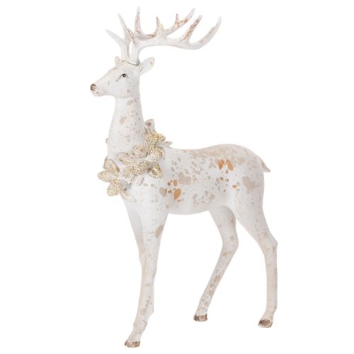 Decoratief hertenbeeldje met dennenappelversiering voor winterdecoratie, 49 cm kopen | Floristik24.nl