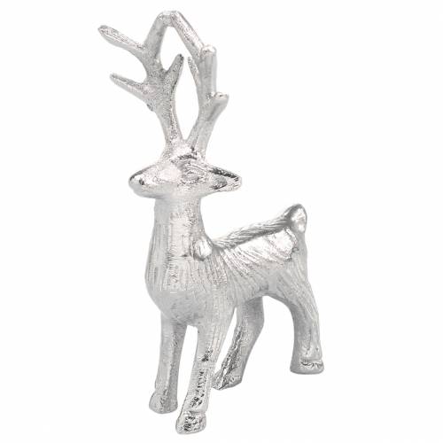 Floristik24 Decoratief rendier zilver metaal 6.5 × H12.5cm 3st