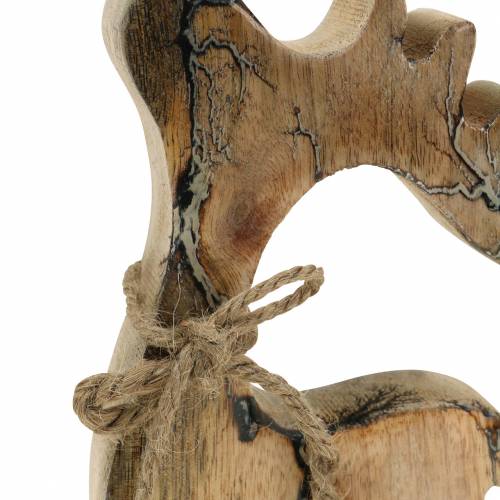 Floristik24 Kerstdecoratie decoratie figuur rendier hout 21cm