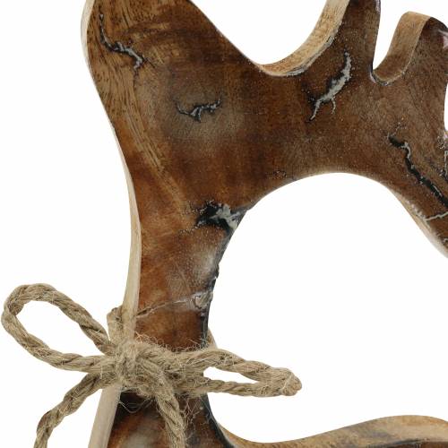 Floristik24 Kerstdecoratie figuur rendier hout 25cm