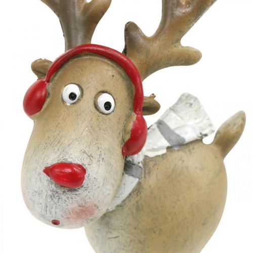 Floristik24 Decoratiefiguur rendier kerst met sjaal 7×4,5×12cm 4st