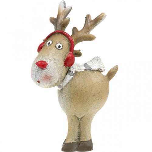 Floristik24 Decoratiefiguur rendier kerst met sjaal 7×4,5×12cm 4st