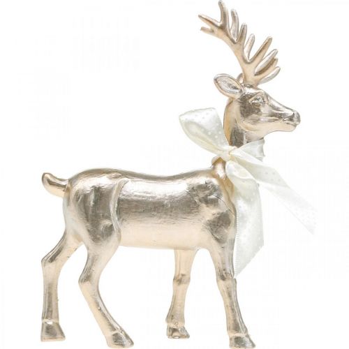 Floristik24 Deco herten staand champagne tafeldecoratie kerst 18.5cm 4st