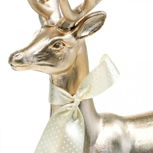 Floristik24 Decoratief hert staand champagne decoratiefiguur Advent 36cm