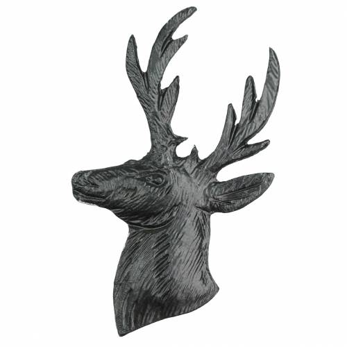 Decoratieve rendierbuste zwart metaal 8cm × 4,8cm 8 st