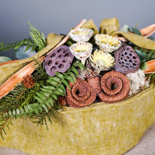 Artikel Repens rozet groen mat 8cm - 9cm 25 st