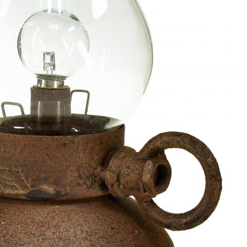 Floristik24 Retrolamp LED vintage roest tafellamp Ø10cm H18,5cm