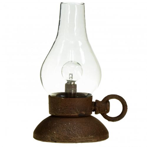 Floristik24 Retrolamp LED vintage roest tafellamp Ø10cm H18,5cm