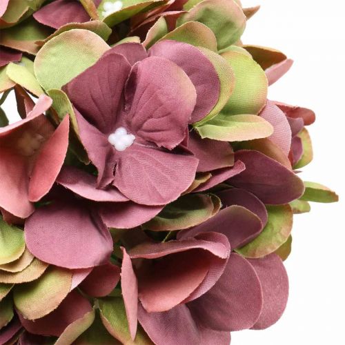 Floristik24 Hortensia kunstroze, bordeaux kunstbloem groot 80cm