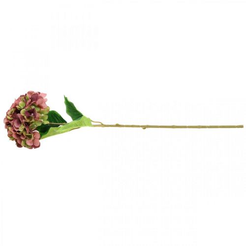 Floristik24 Hortensia kunstroze, bordeaux kunstbloem groot 80cm
