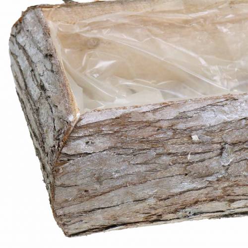 Artikel Wit gewassen houten plantenbak 45 × 19cm H10cm