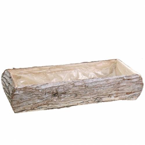 Floristik24 Wit gewassen houten plantenbak 45 × 19cm H10cm