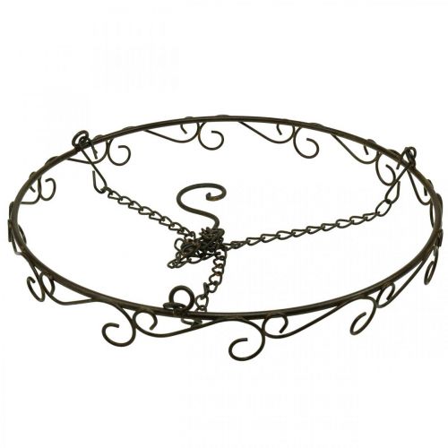 Artikel Decoratieve ring om op te hangen Ring met haak roest look Ø30.5cm