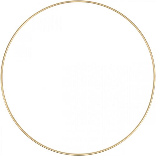 Floristik24 Metalen ring decor ring Scandi ring deco lus goud Ø40cm 4st