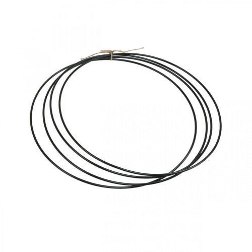 Floristik24 Metalen ring decor ring Scandi ring deco loop zwart Ø25cm 4st
