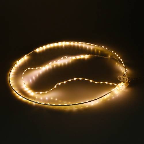Floristik24 Ring met micro LED Ø38cm warm wit 125L wit Voor buiten en binnen