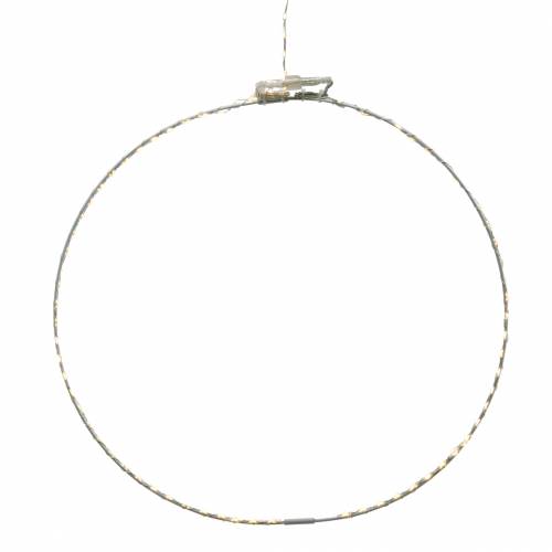 Floristik24 Ring met micro LED Ø38cm warm wit 125L wit Voor buiten en binnen