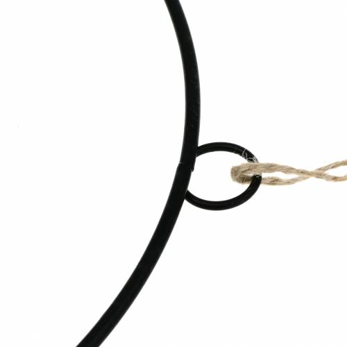 Artikel Sierring om op te hangen zwart Ø35cm 4st