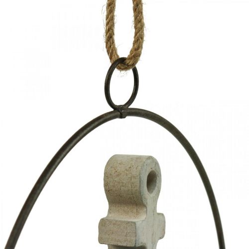 Artikel Decoratieve metalen ring voor het ophangen van zeilboten/ankers Ø18cm 2 stuks