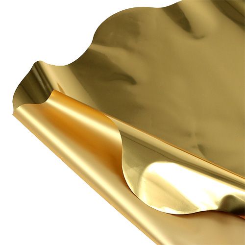 Floristik24 Rondella manchet glanzend goud, mat Ø50cm 50st