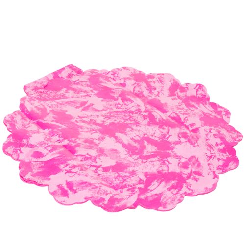 Roze Rondella bloemenkrans voor boeketten, 48 cm