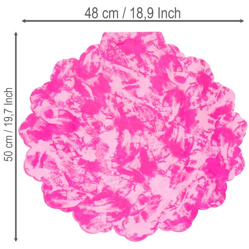 Roze Rondella bloemenkrans voor boeketten, 48 cm | Floristik24.nl