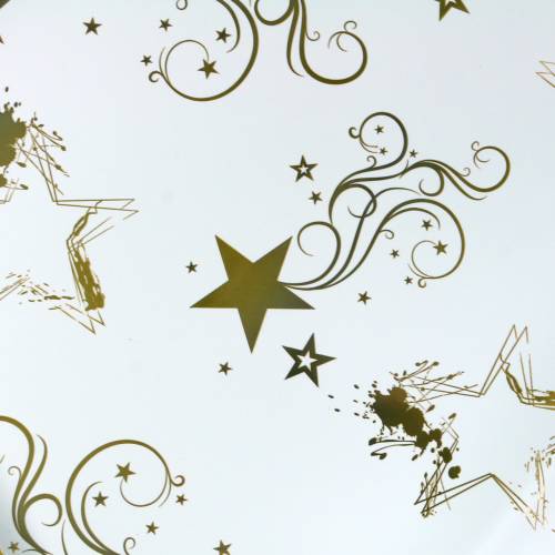 Floristik24 Rondella manchet kerst motief wit goud 60cm 50st