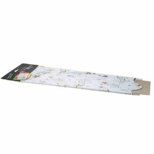 Floristik24 Rondella manchet kerst motief wit goud 60cm 50st