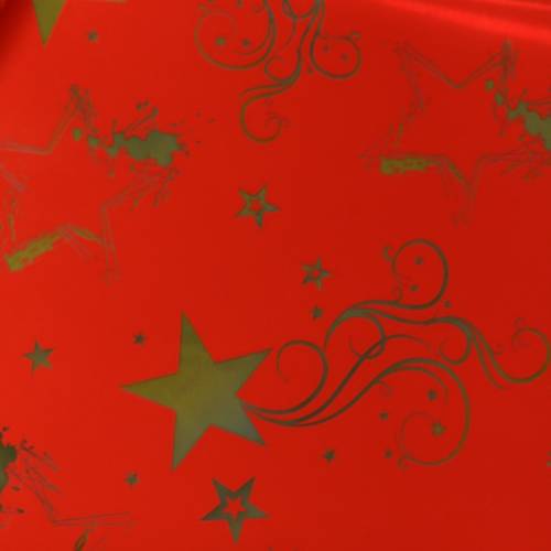 Rondella manchet kerstmotief rood goud 60cm 50st