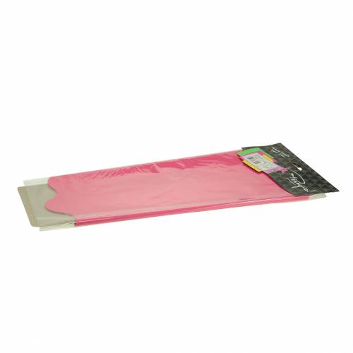 Floristik24 Rondella manchet roze gestreept Ø60cm 50st