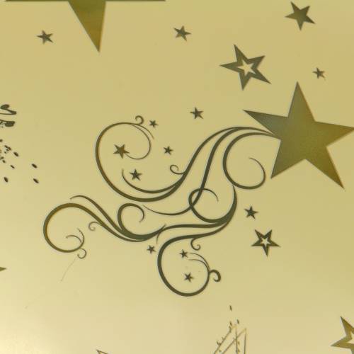 Floristik24 Rondella manchet kerst motief goud Ø60cm 50st