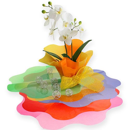 Floristik24 Bloemenmanchet Ø40cm paars 50st