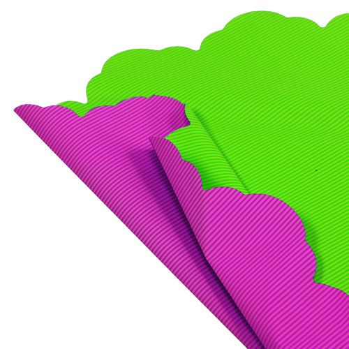 Floristik24 Rondella Ø48cm two-tone roze-groen 50st