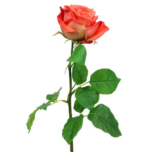 Floristik24 Rose kunstbloem zalm 67.5cm